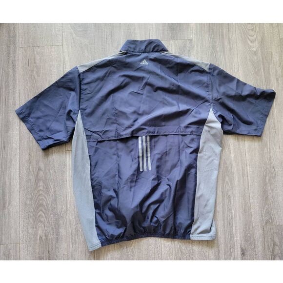 Adidas Adiclub Golf 2XL pullover Windbreaker Navy short sleeve NWT - Picture 4 of 7